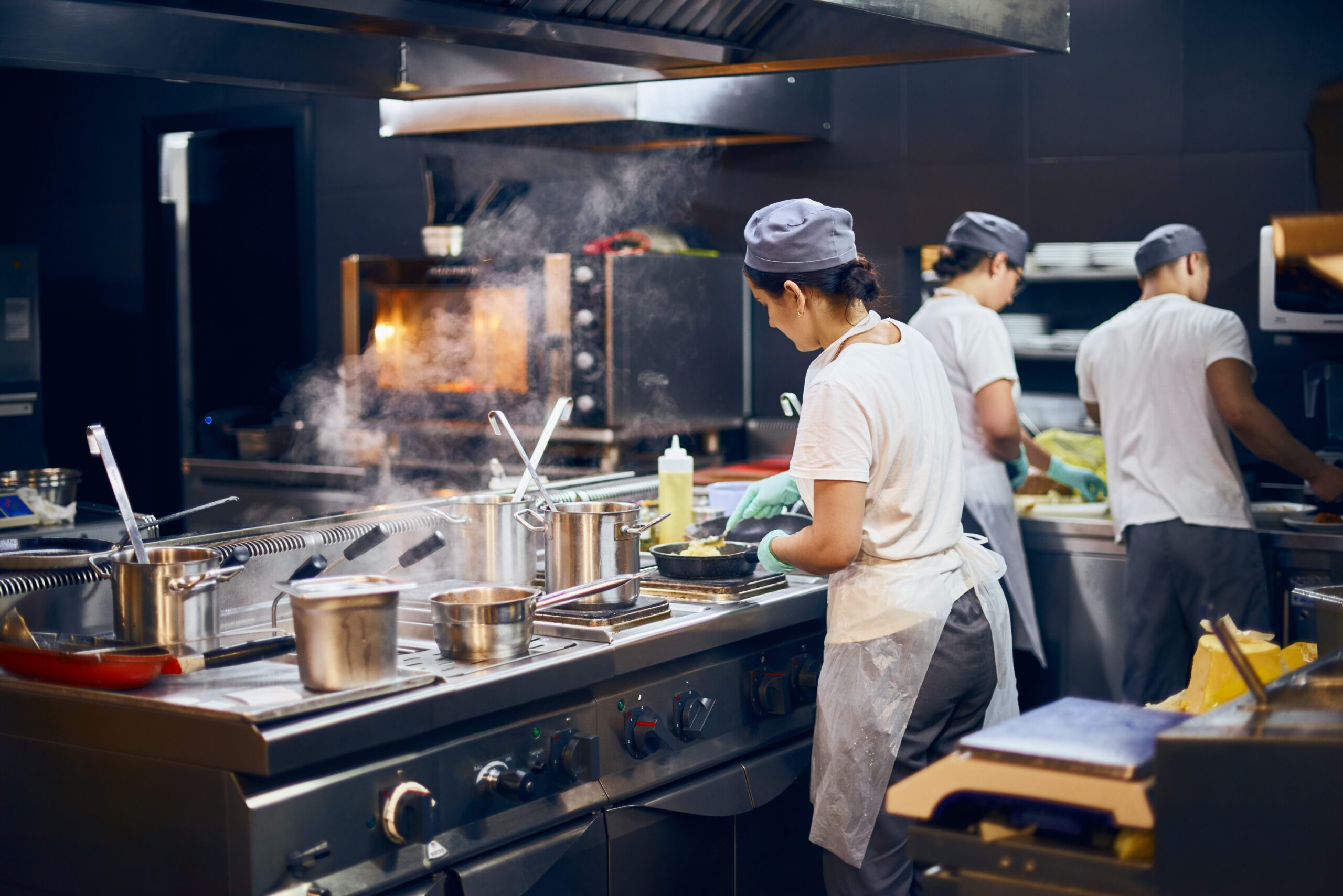 Restaurant and Kitchen Cleaning Supplies Keep your kitchen spotless and your business compliant with our restaurant cleaning chemicals, including grill cleaners, dish detergents, and kitchen cleaning supplies formulated for food-safe use.  From back-of-house degreasers to kitchen sanitizers and surface disinfectants, our restaurant cleaning products are trusted by culinary professionals throughout Maryland and Northern Virginia.  Whether you need a reliable restaurant cleaning supplier or a restock of heavy-duty kitchen cleaners, Chesapeake Chemlab delivers.