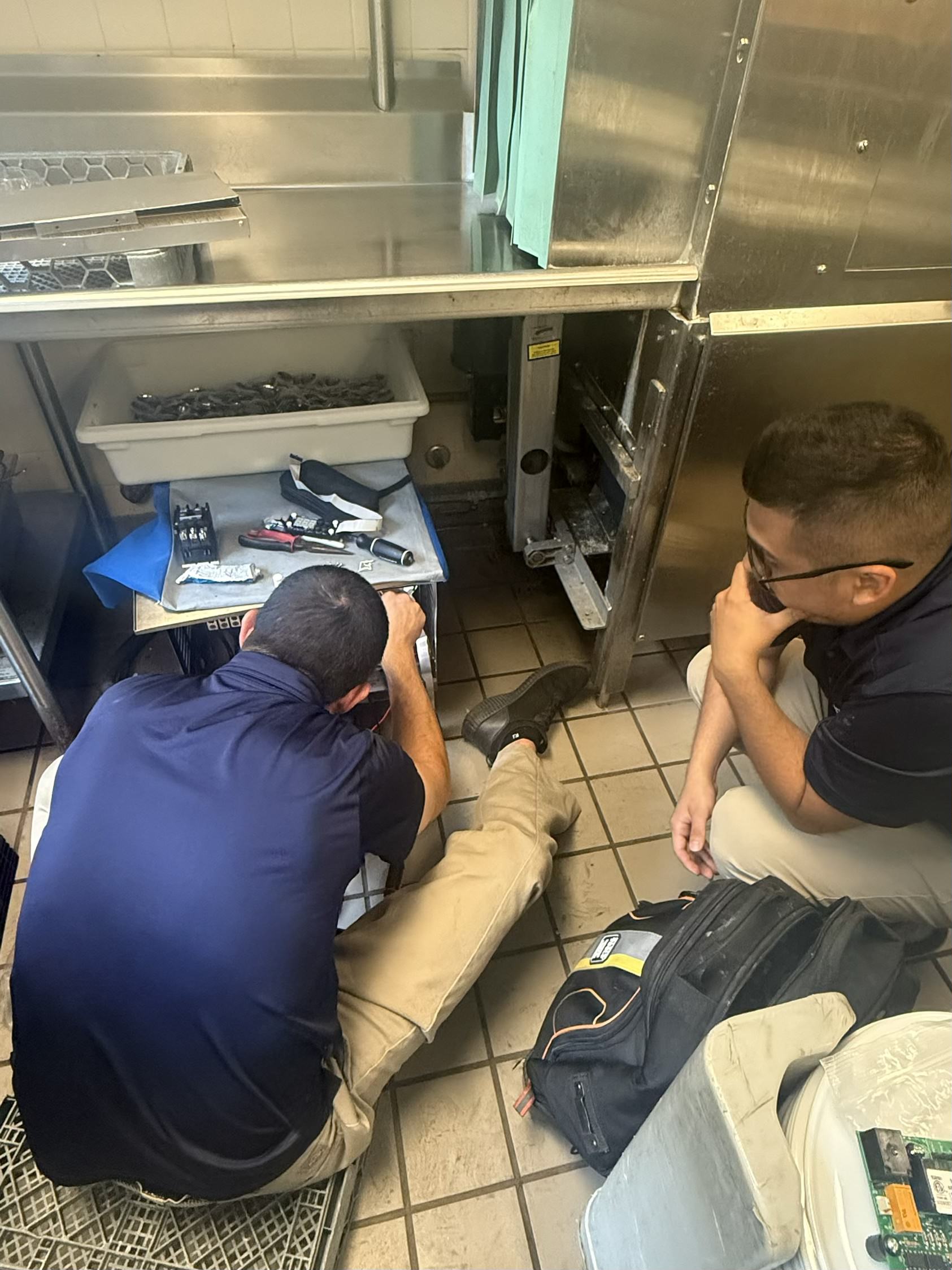 repairing a commercial booster heater